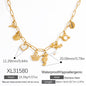 Gold Electroplated Stainless Steel Pearl Necklace