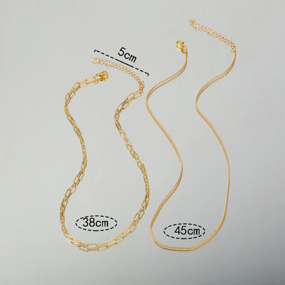 Gold Collarbone Multi-Layer Necklaces
