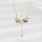 Cute Fish Kiss Zircon Necklace