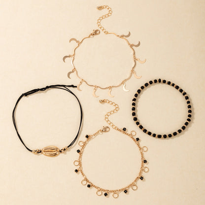 Multi-layer 4-piece Anklet
