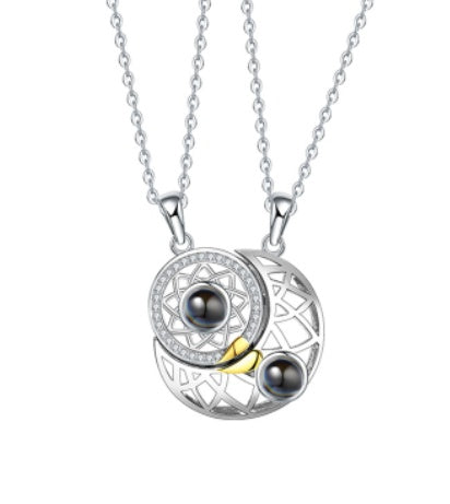 Sun Moon Couple Personalized Necklace