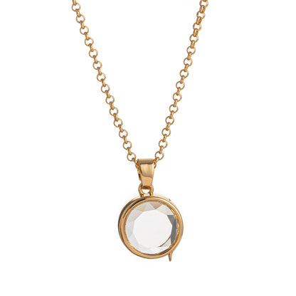 Retro Personalized Glass Charm Locket Box Necklace