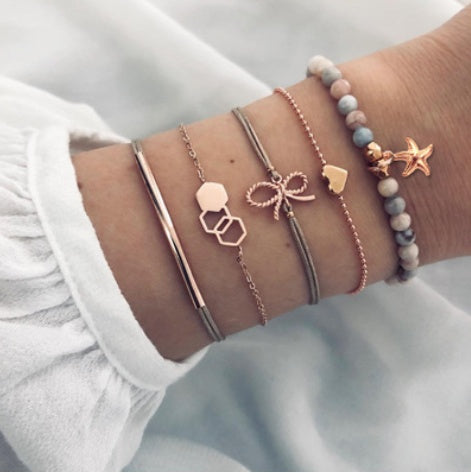 Vintage Bead Charm Bracelet Sets