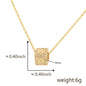 Cube 26 A-Z English Letter Pendant Necklaces