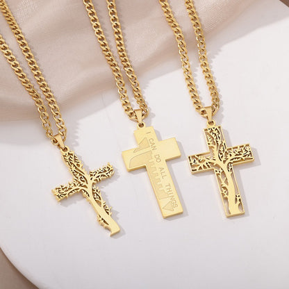 Lucky Tree Cross Necklace