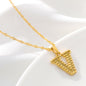 Gold Initial Letter Necklace – 18K Gold Plated A–Z Alphabet