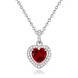 Natural Gemstone Heart Necklace for Women – S925 Sterling Silver