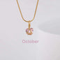 Birthstone Princess Style Love Necklace