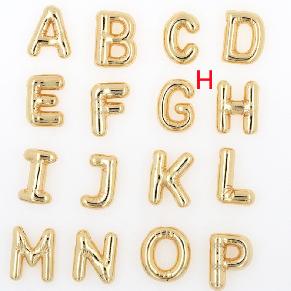 Glossy Letters Pendant Necklace