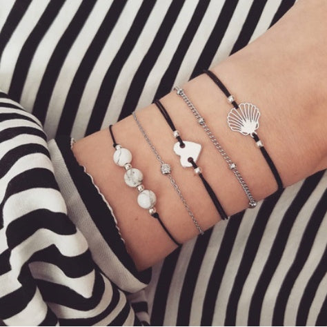 Vintage Bead Charm Bracelet Sets