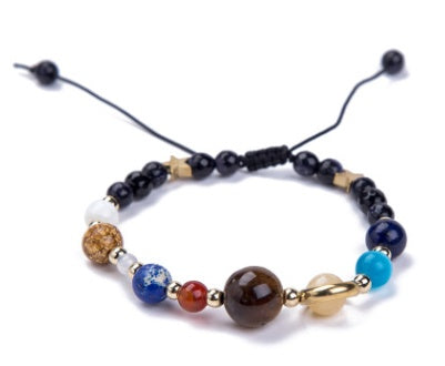 Universe Galaxy Eight Planets Beads Bracelet