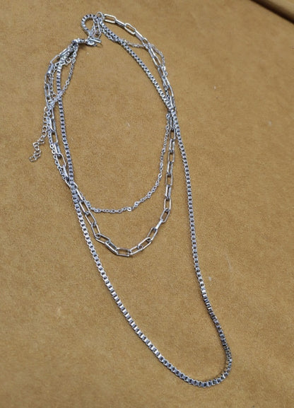 Stainless Steel Three-Layer Necklace