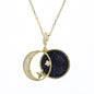 Silver & Gold Star Moon Necklace
