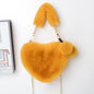 Love Heart-Shaped Plush Handbag