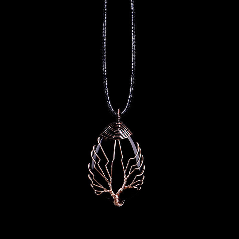 Crystal Tree of Life Pendant Necklace