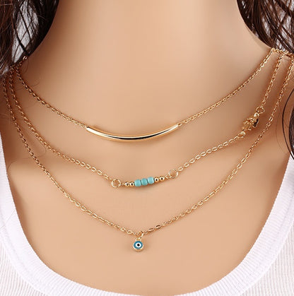 Double-Layer Triangle Necklace