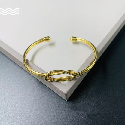 Love Knotted Brass Bracelet