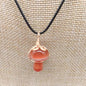 Winding Small Mushroom Natural Stone Necklaces