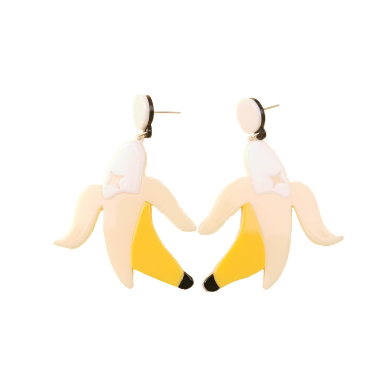 Acrylic Banana & Ice Cream Cartoon Earrings