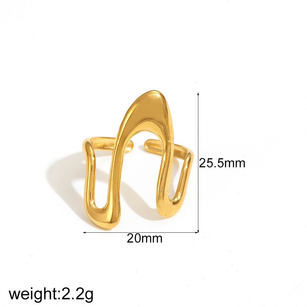 Irregular Adjustable Steel Ring