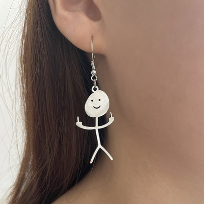 Smiley Stick Figure & Middle Finger Chain