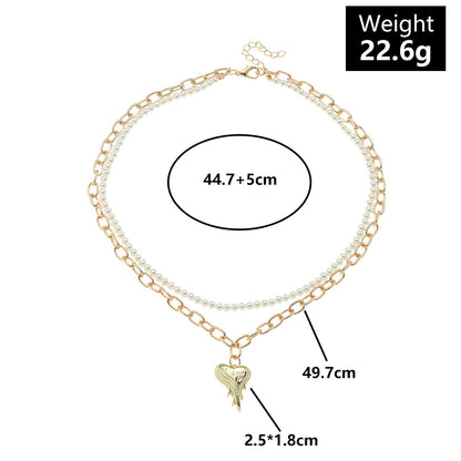 Punk Pearl Chain Necklace