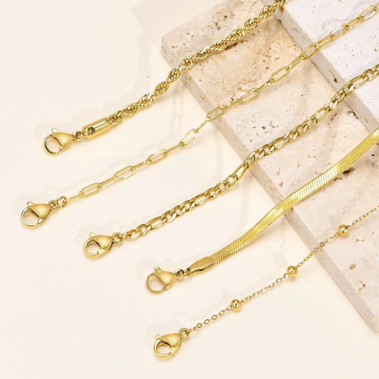 Stainless Steel 5-Piece Bracelet Set