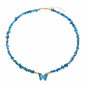 Simple and Versatile Butterfly Natural Stone Necklaces