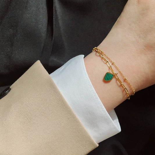 Women's Double-Layer Titanium Steel Bracelet