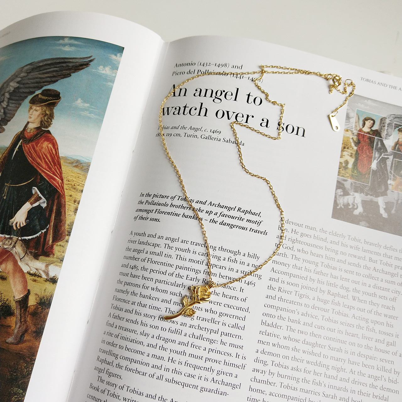 Rose Necklace Gold