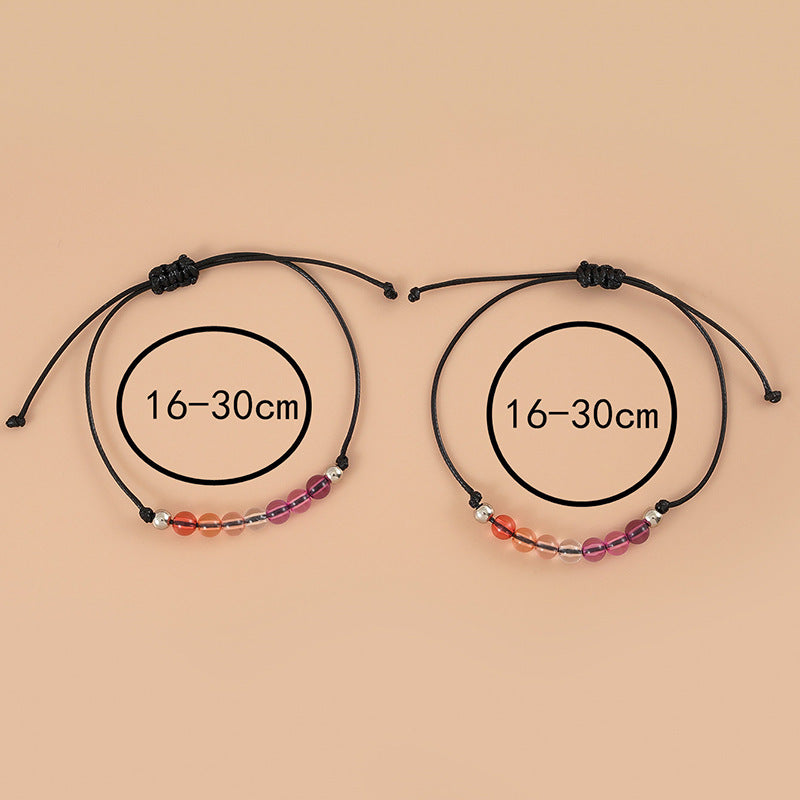 Colorful Beaded Couple Bracelet Set