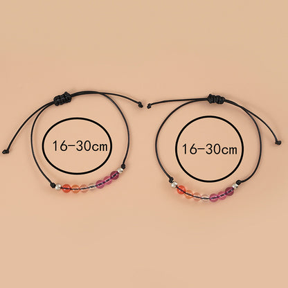Colorful Beaded Couple Bracelet Set