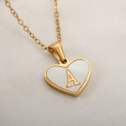 26 Letter Heart-Shaped Necklace