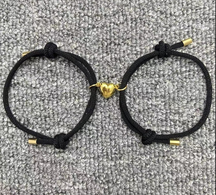 Magnetic Couple Bracelets – Heart-Shaped