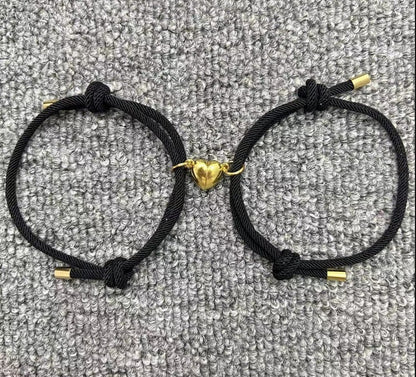 Magnetic Couple Bracelets – Heart-Shaped