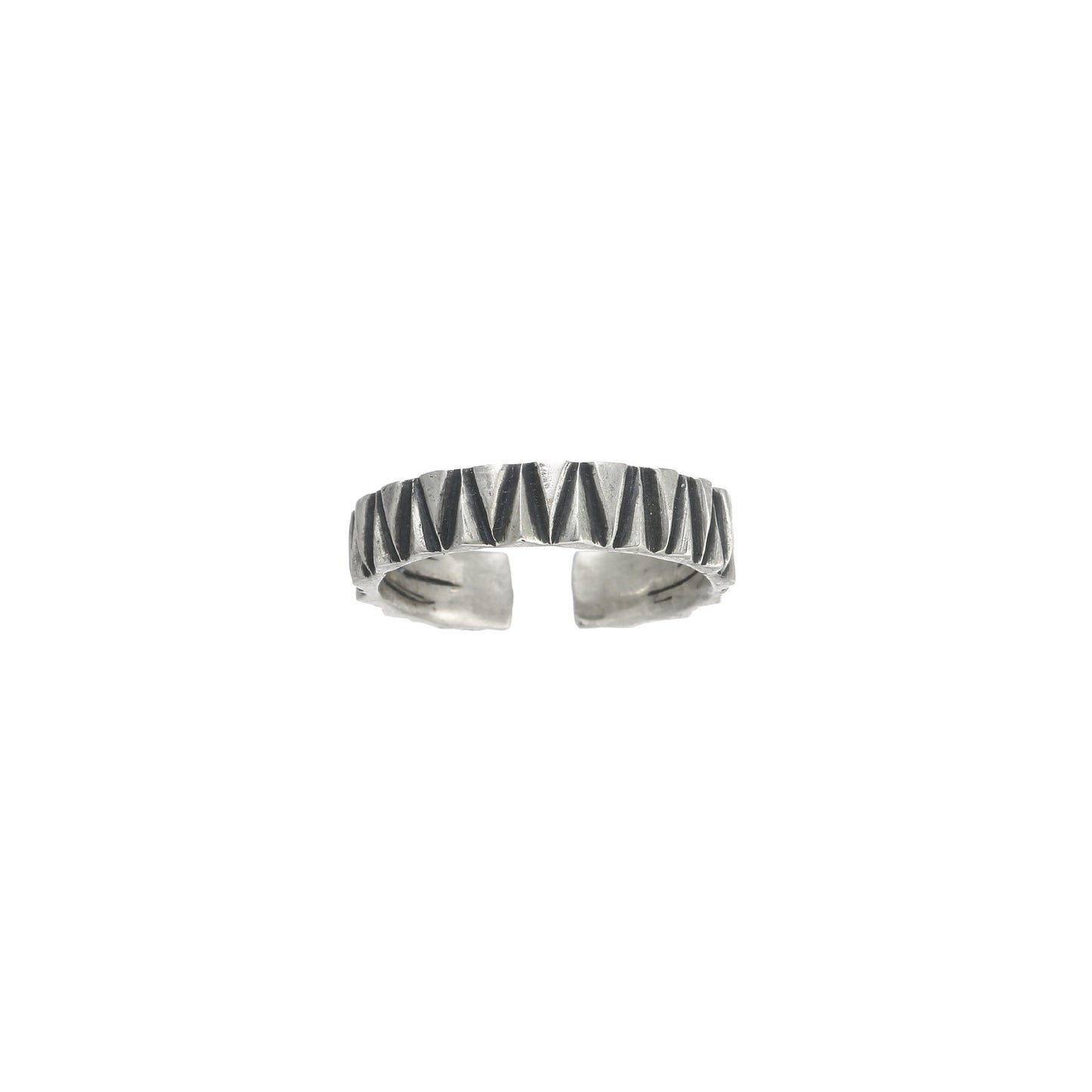 Sterling Silver Couple Ring – Adjustable Geometric Design