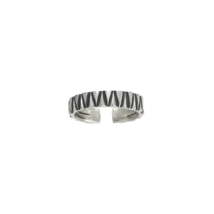Sterling Silver Couple Ring – Adjustable Geometric Design