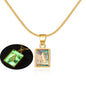 Luminous Pendant 26 Letter Square Necklace