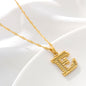 Gold Initial Letter Necklace – 18K Gold Plated A–Z Alphabet