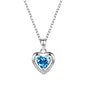 Heart Shaped Rhinestone Necklace Multi-Colour Heart