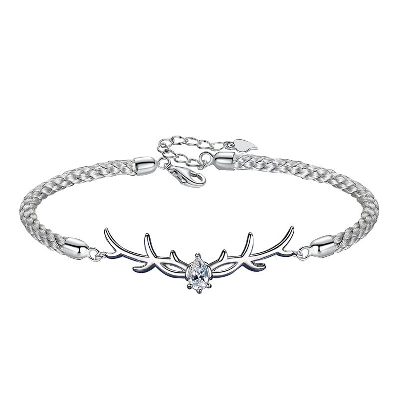 Sterling Silver Reindeer Horns Bracelet