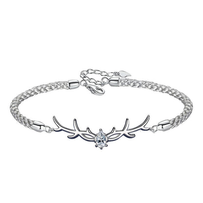 Sterling Silver Reindeer Horns Bracelet
