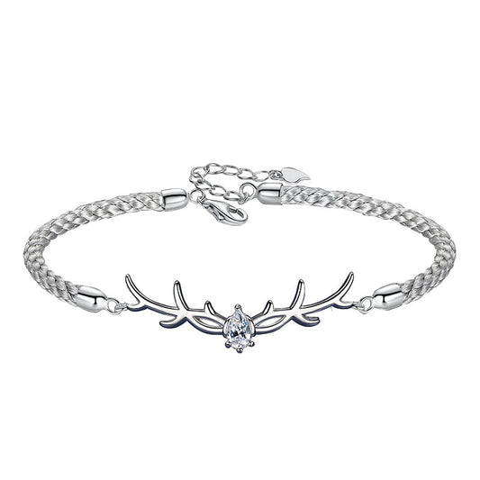 Sterling Silver Reindeer Horns Bracelet