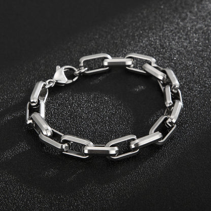 Titanium Steel Geometric Chain Bracelet