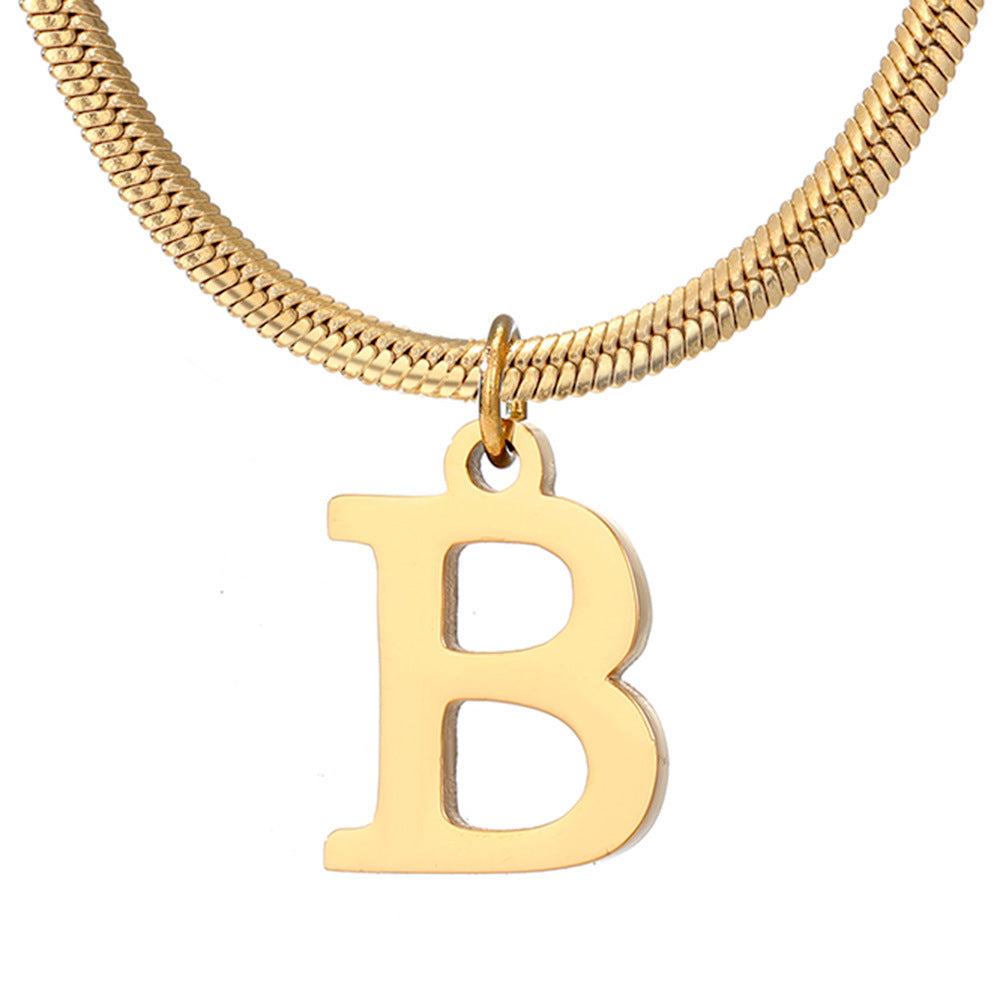 Minimalist A-Z Letter Pendant Necklace