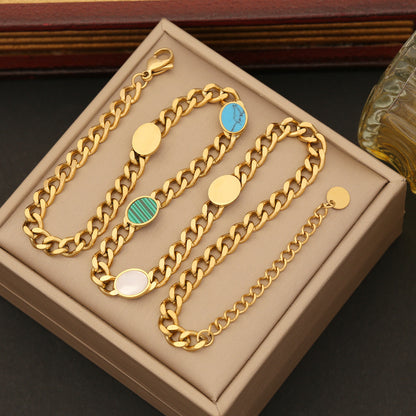 Elegant Heart & Butterfly Stainless Steel Necklace