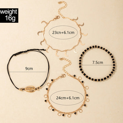 Multi-layer 4-piece Anklet