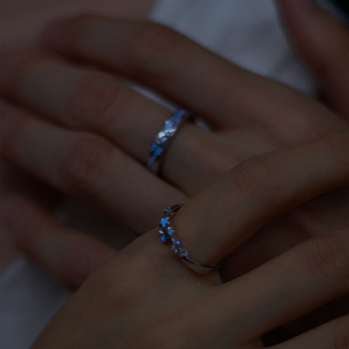 Luminous Couple Rings – Adjustable