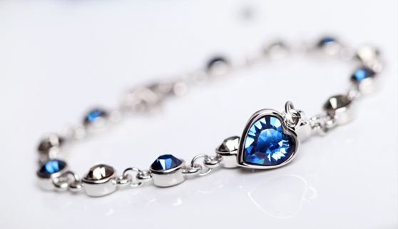 Heart of the Ocean Crystal Bracelet
