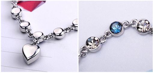 Heart of the Ocean Crystal Bracelet